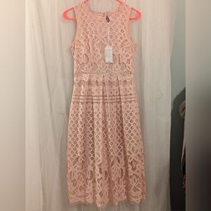 NWT pink lace dress